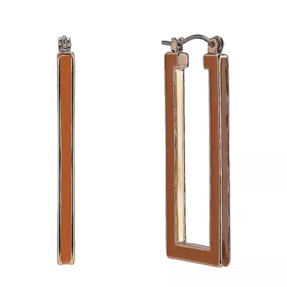 Laundry By Shelli Segal Jewelry - LAUNDRY BY SHELLI SEGAL‎ Rectangle Enamel Hoop Earrings NWT